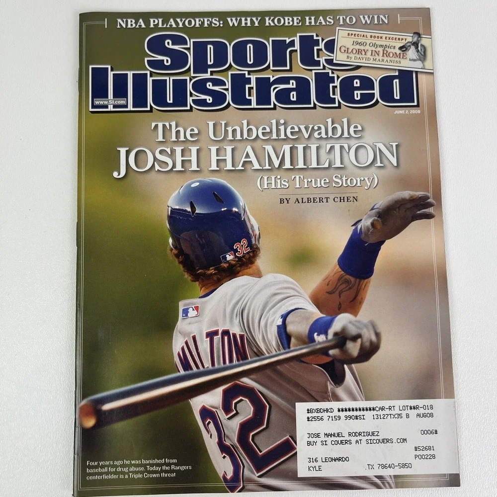 Sports Illustrated June 2 2008 Josh Hamilton Kobe Bryant Stanley Cup